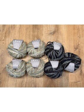 Ella Rae Surprise Yarn Lot Of 7 Medium Weight Wool Blend Skeins Charmed & Astoun